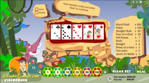 Prehistoric Videopoker screenshot